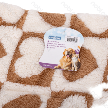 Heart jacquard flannel mat L70*W55cm Coffee white