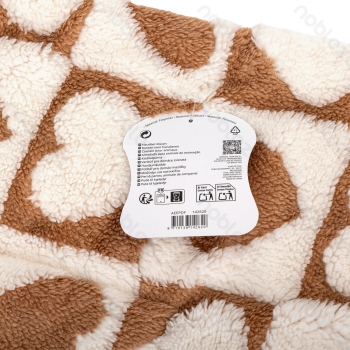 Heart jacquard flannel mat L70*W55cm Coffee white