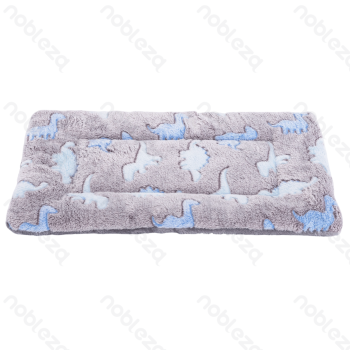 Dinosaur jacquard flannel mat L55*W40cm Grey