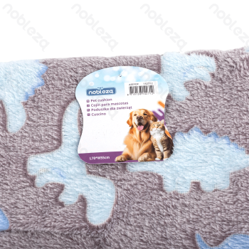 Dinosaur jacquard flannel mat L70*W55cm Grey