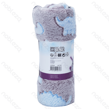 Dinosaur jacquard flannel blanket L80*W80cm Grey