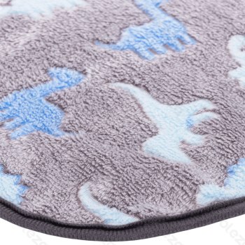 Dinosaur jacquard flannel blanket L100*W80cm Grey
