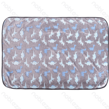 Dinosaur jacquard flannel blanket L120*W100cm Grey