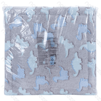 Printed fleece dinosaur jacquard pet house S L42*W39*H33CM Grey