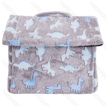 Printed fleece dinosaur jacquard pet house L L53*W50*H43CM Grey