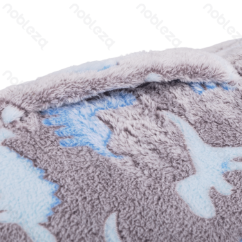 Printed fleece dinosaur jacquard pet house L L53*W50*H43CM Grey