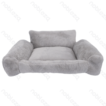 Faux rabbit fur pet sofa bed L65*W50*H23cm Grey