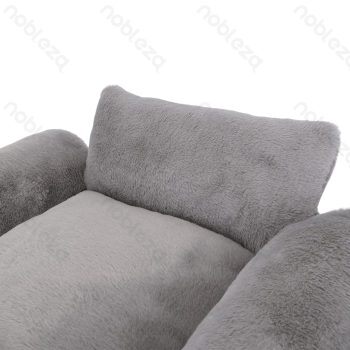 Faux rabbit fur pet sofa bed L65*W50*H23cm Grey