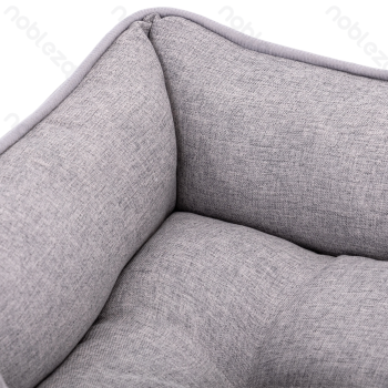 Linen-like square bed 3-piece set L50*W38*H18cm L60*W48*H20cm L70*W58*H21cm Grey