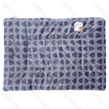 Flannel cushion with heart shape L85*W65cm Grey