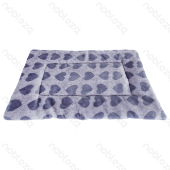 Flannel cushion with heart shape L85*W65cm Grey
