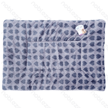 Flannel cushion with heart shape L100*W75cm Grey