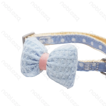 Elegancka obroża dla kota z kokardką lub kwiatkiem i dzwoneczkiem 30 cm