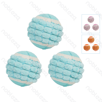 Tennis ball toy Mesh D6.4CM Orange Pink Blue 3 pcs