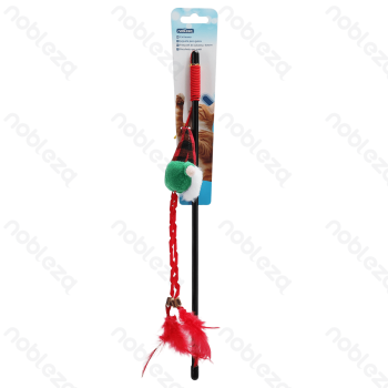 Cat teaser Santa Claus L40CM Red&Green&White