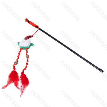 Cat teaser Santa Claus L40CM Red&Green&White