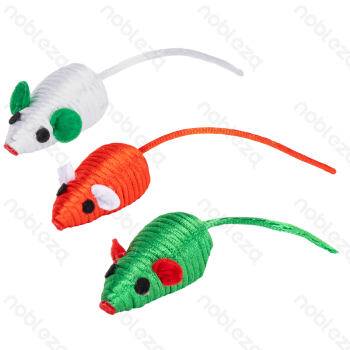 Cat toys Toy mouse L5CM Green&Red Red&White 2 colors mixed 4pcs