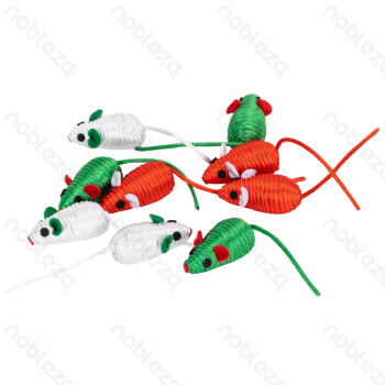 Cat toys Toy mouse L5CM Green&Red Red&White 2 colors mixed 4pcs