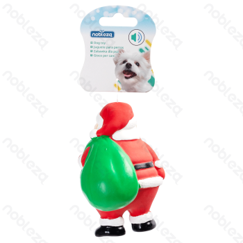 Squeaky rubber toy Santa Claus L9*W7.5*H12.4CM Red&White