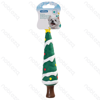 Squeaky rubber toy Christmas tree L21*W5*H5CM Green&White