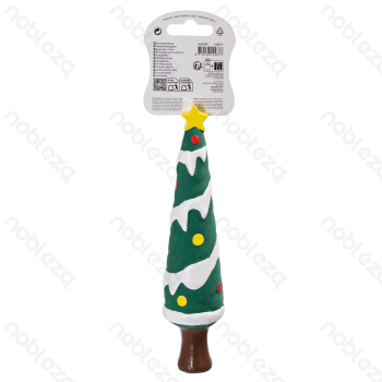 Squeaky rubber toy Christmas tree L21*W5*H5CM Green&White