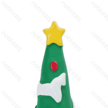 Squeaky rubber toy Christmas tree L21*W5*H5CM Green&White