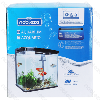 Fish tank 8L L23*W15.5*H25cm Black