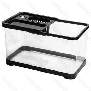 Plastic fish tank Square Middle size L37.5*W20.5*H21CM Transparent&Black