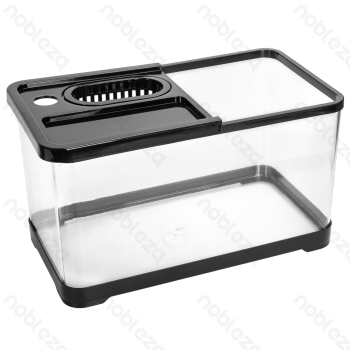 Plastic fish tank Square Middle size L37.5*W20.5*H21CM Transparent&Black