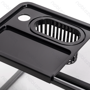 Plastic fish tank Square Middle size L37.5*W20.5*H21CM Transparent&Black