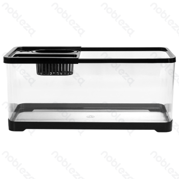Plastic fish tank Square Large L47.5*W20.5*H21CM Transparent&Black