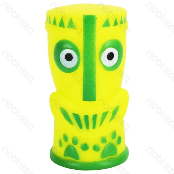 Squeaky rubber toy Totem mpnster L6*W5.5*H10.8CM Green&Yellow
