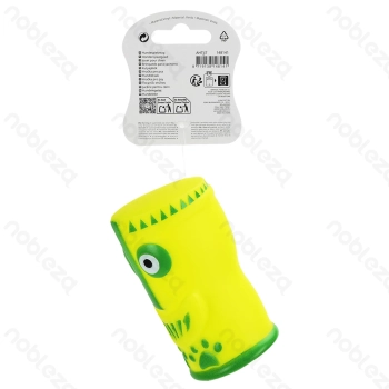 Squeaky rubber toy Totem mpnster L6*W5.5*H10.8CM Green&Yellow