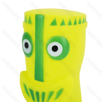 Squeaky rubber toy Totem mpnster L6*W5.5*H10.8CM Green&Yellow