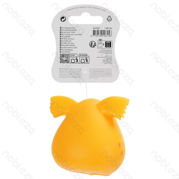 Squeaky rubber toy Big mouth monster L8.7*W7.2*H7.5CM Orange