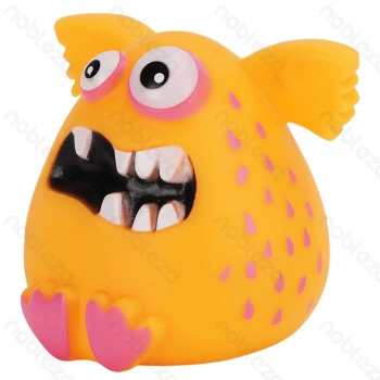 Squeaky rubber toy Big mouth monster L8.7*W7.2*H7.5CM Orange