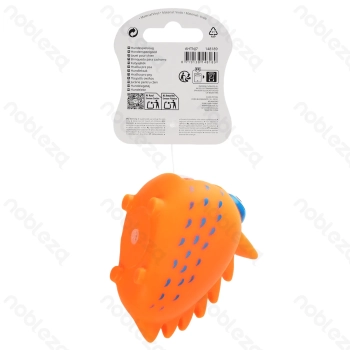 Squeaky rubber toy One-eyed monster L10*W6.5*H9.5CM Orange