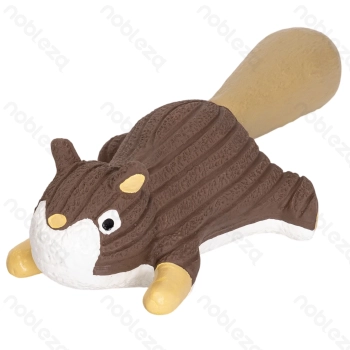 Squeaky rubber toy Raccoon Squirrel Fox L21.5*W10*H6CM Grey Brown Orange