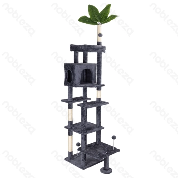 Nobleza Cat tree L77*W40*H190cm (Leaf not included) Leaf 32cm Dark grey