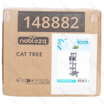 Nobleza Cat tree L77*W40*H190cm (Leaf not included) Leaf 32cm Dark grey