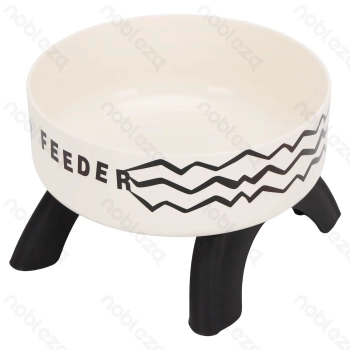 Nobleza Cat elevated bowl Printed style D14*H8.7cm 300ml White&Black