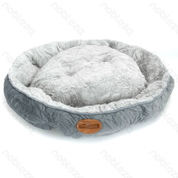 Pet bed Single item PV plush Round D70*H18cm Grey