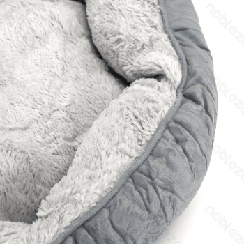 Pet bed Single item PV plush Round D80*H18cm Grey