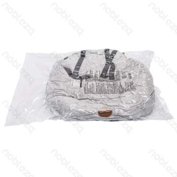 Linen type cloth pet bed(can be used in the car with backrest) L55*W55*H33cm Grey