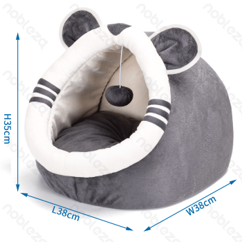 Rabbit shape cat bed L38*W38*H35cm Grey
