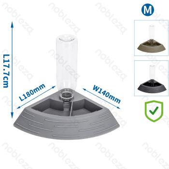 Feeder & Water dispenser Plastic Fan-shaped 250ml M 140*180mm 3 colors mixed