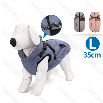 Reflective harness water-resistant cotton clothes L-35cm Grey Blue Pink