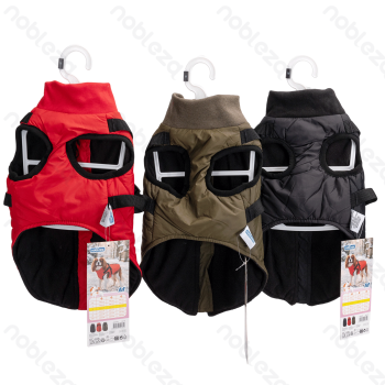 Solid color harness water-resistant cotton clothes M-30cm Black Red Green
