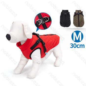 Solid color harness water-resistant cotton clothes M-30cm Black Red Green