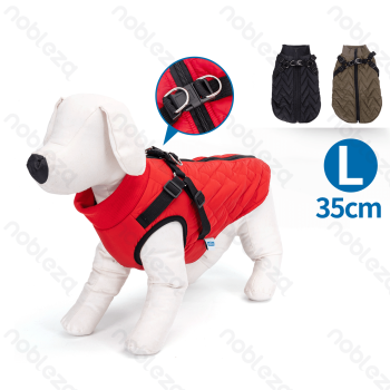 Solid color harness water-resistant cotton clothes L-35cm Black Red Green